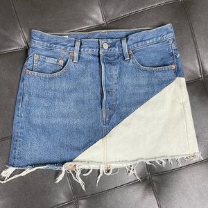 Rare Levi’s Assymetrical Patchwork Jean Skirt
